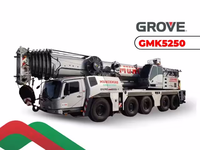 Guindaste Grove GMK5250 250 toneladas — locação para montagem industrial, remoção e construção civil em Campinas