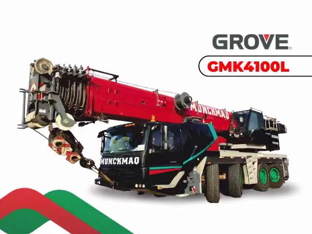 Guindaste Grove GMK4100L 100 toneladas — locação para construção civil e montagem industrial em Campinas SP