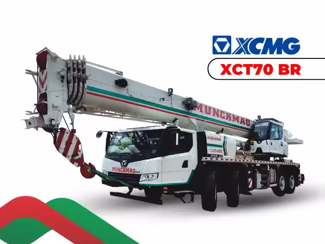 Guindaste XCMG XCT70 BR 70 toneladas — locação para construção civil, montagem e remoção em Campinas SP