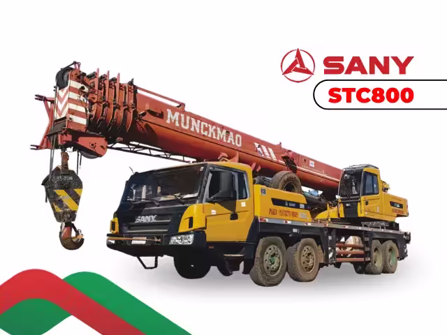 Guindaste Sany STC800 80 toneladas — aluguel para construção civil e montagem industrial em Campinas SP