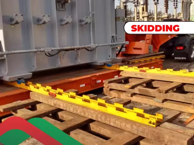 Skidding 100 toneladas para movimentação de máquinas em Campinas — locação de sistema de deslizamento industrial