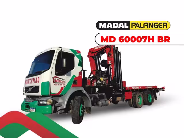 Caminhão munck Madal MD 60007 15 toneladas para locação em Catalão GO — modelo robusto e confiável