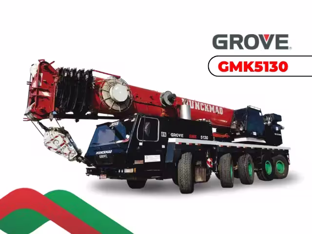 Guindaste Grove GMK5130 de 130 toneladas para locação em Catalão GO