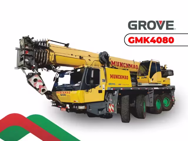 Guindaste Grove GMK4080 de 80 toneladas para locação em Catalão GO