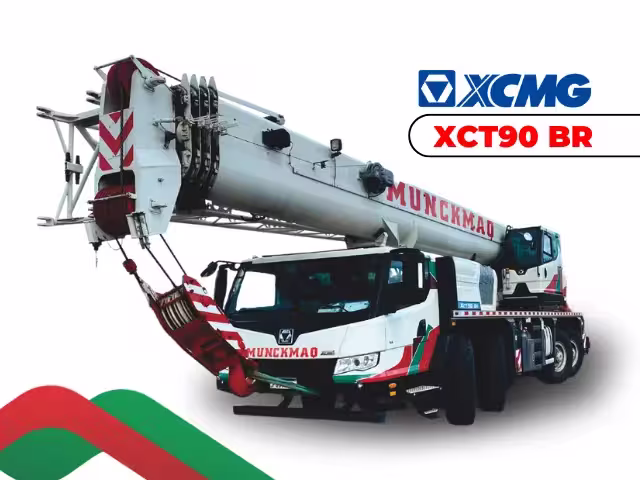 Guindaste XCMG XCT90 de 90 toneladas disponível em Catalão GO