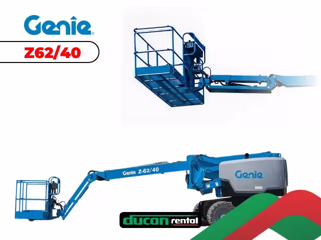 Plataforma elevatória articulada diesel Genie Z62 para locação em Catalão — acesso a áreas complexas e de difícil alcance